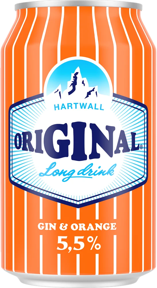 Orange Hartwall Long Drink can